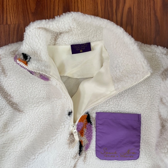 NWT Authentic Taylor Swift Koi Fish Fleece Sherpa Quarter Zip Pullover - Picture 4 of 9